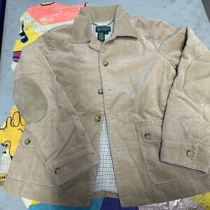 Ralph Lauren Beige Corduroy Jacket with Elbow Patches